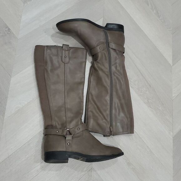 Corkys Cherokee Grey Knee-High Boots, SIZE 8 - Picture 1 of 8